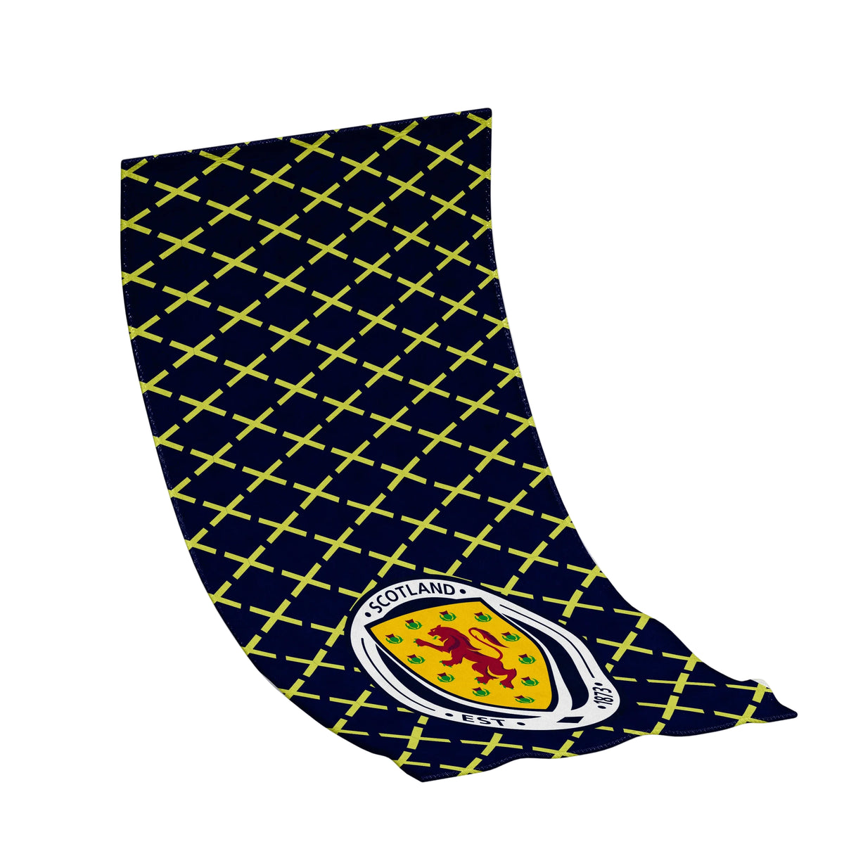 Scottish FA Saltire Crossed Pattern Option A Beach/Sports Towel (140x70cm)