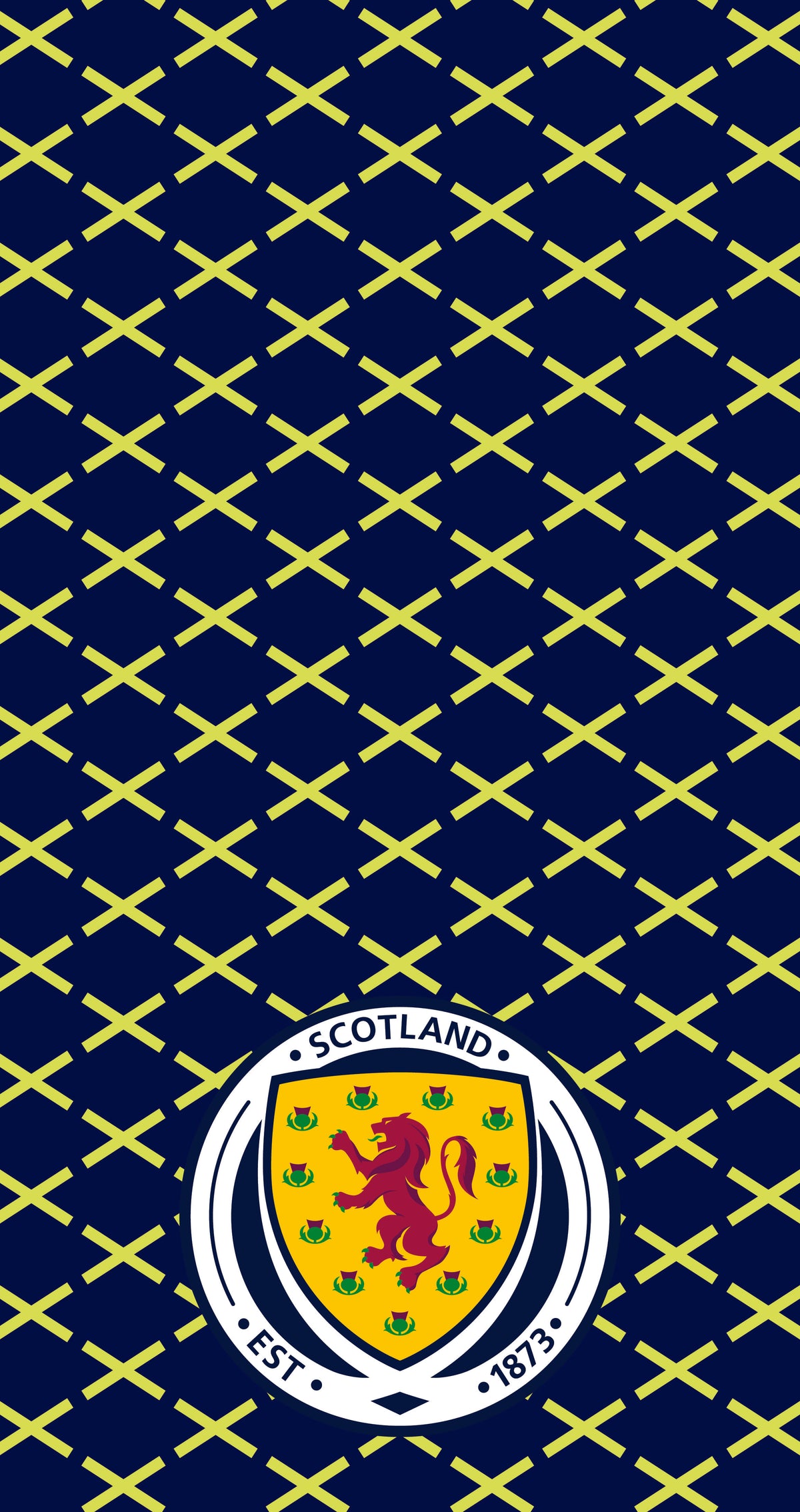 Scottish FA Saltire Crossed Pattern Option A Beach/Sports Towel (140x70cm)