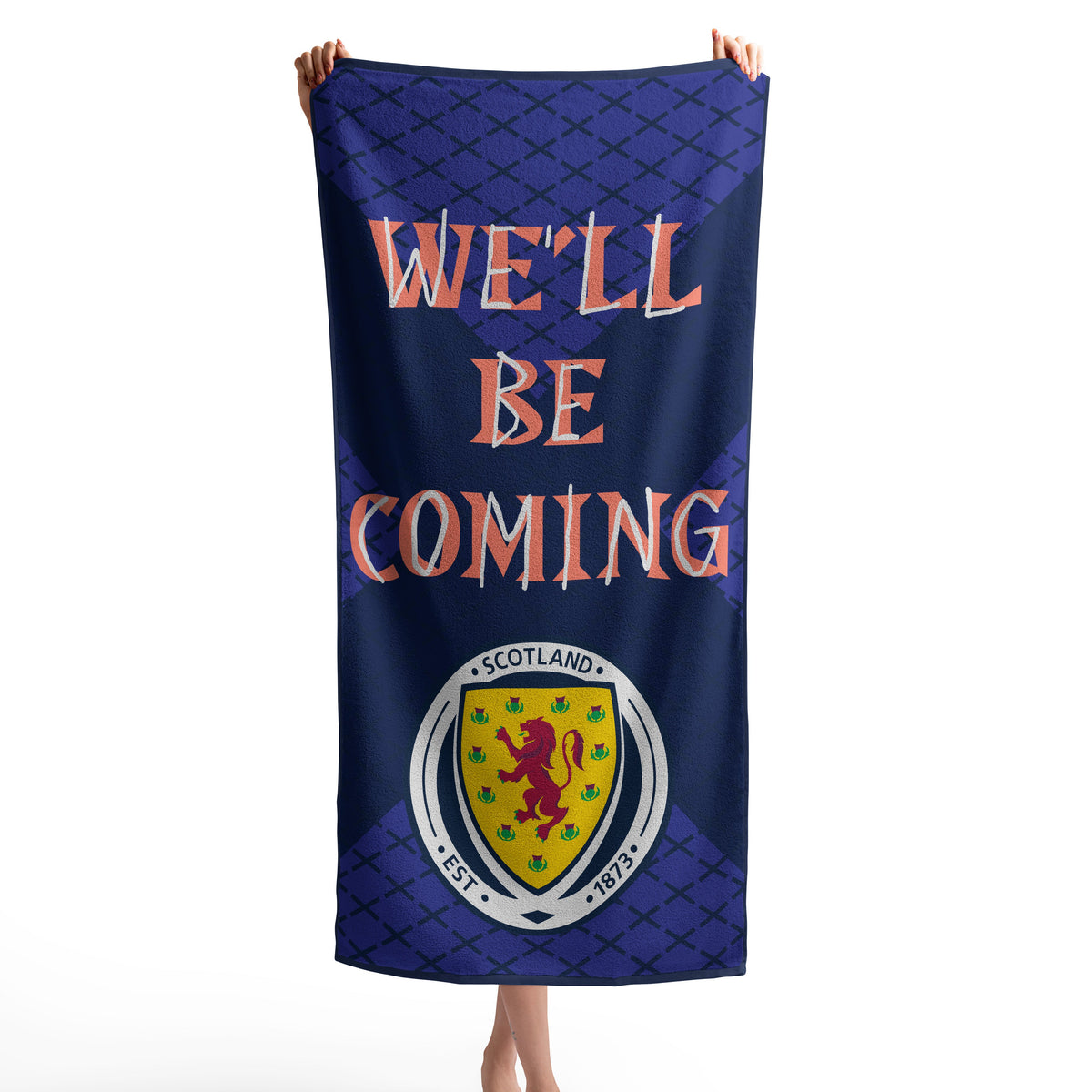 Scottish FA We'll Be Coming Option A Beach/Sports Towel (140x70cm)