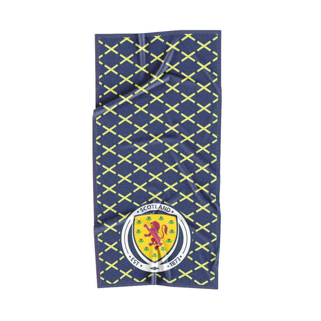 Scottish FA Saltire Crossed Pattern Option A Gym Towel (50x30cm ...