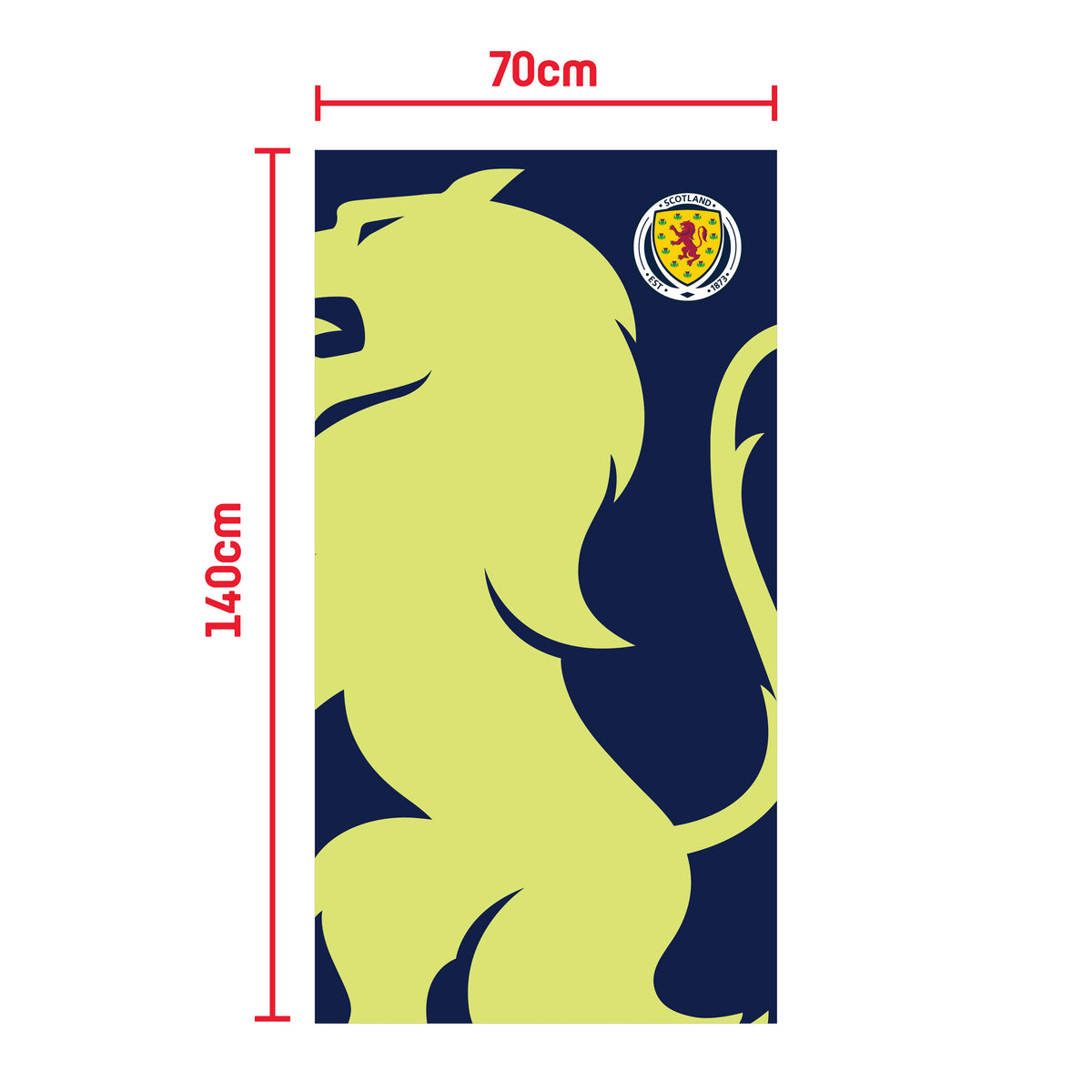 Scottish FA Lion Beach/Sports Towel (140x70cm)