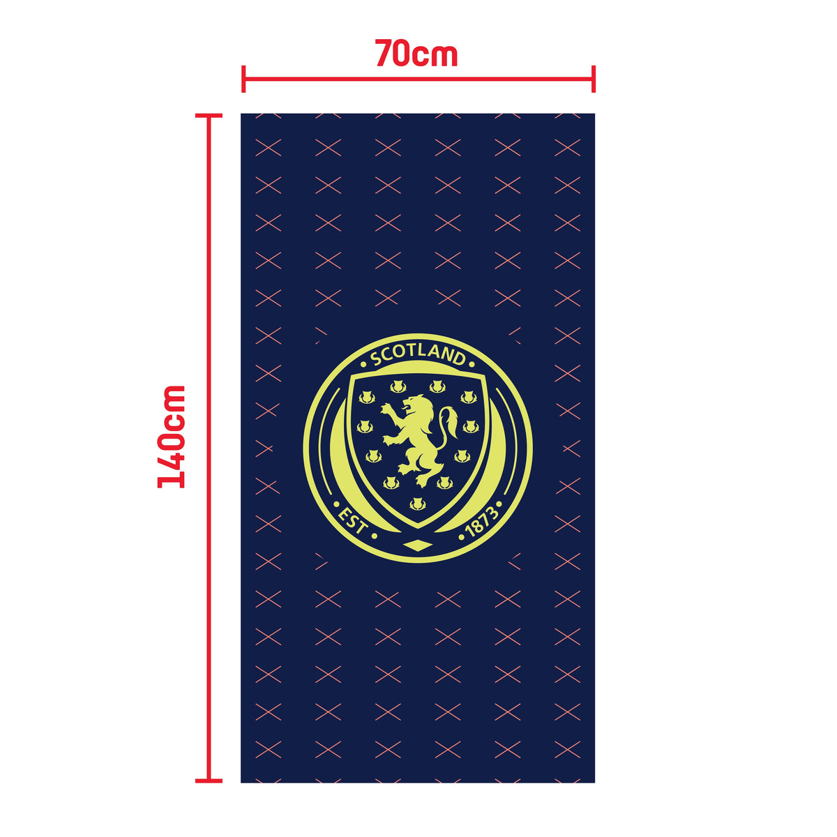 Scottish FA Tartan Saltire Pattern Option B Beach/Sports Towel (140x70cm)