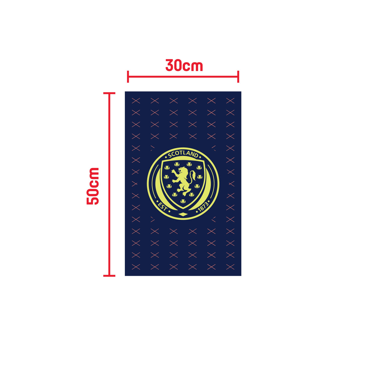 Scottish FA Tartan Saltire Pattern Option B Gym Towel (50x30cm)
