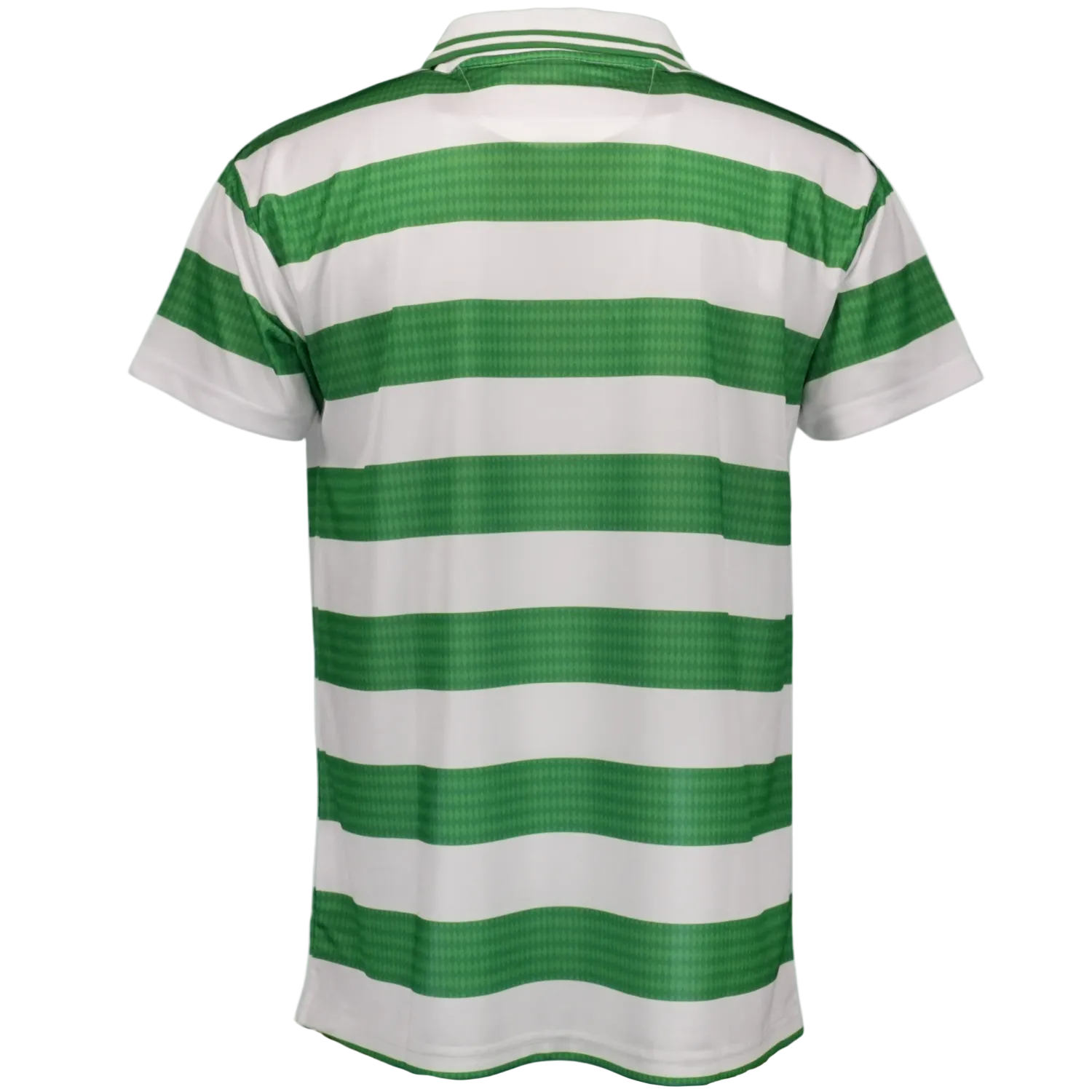 CELTIC 98-99 RETRO SHIRT BLACK/LIME GREEN STRIPES